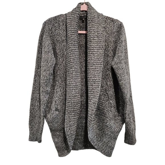 Tweed grey polyester cardigan - Picture 1 of 3